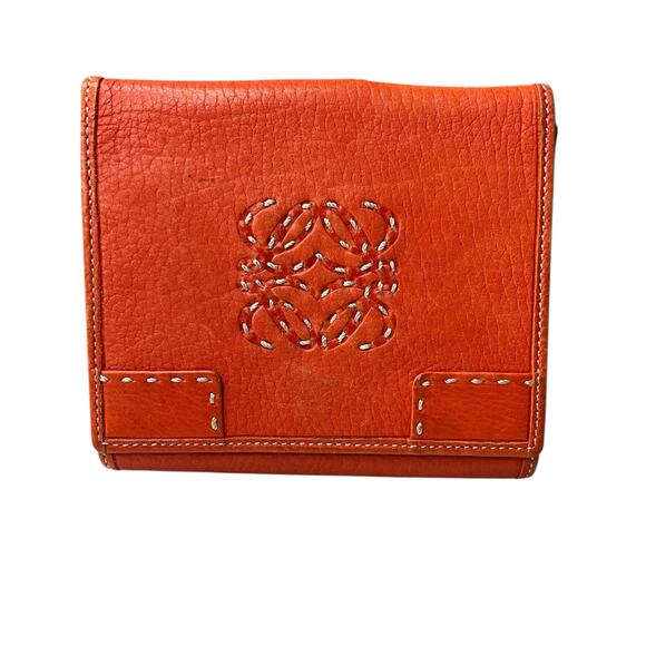 969. LOEWE Orange Compact Wallet